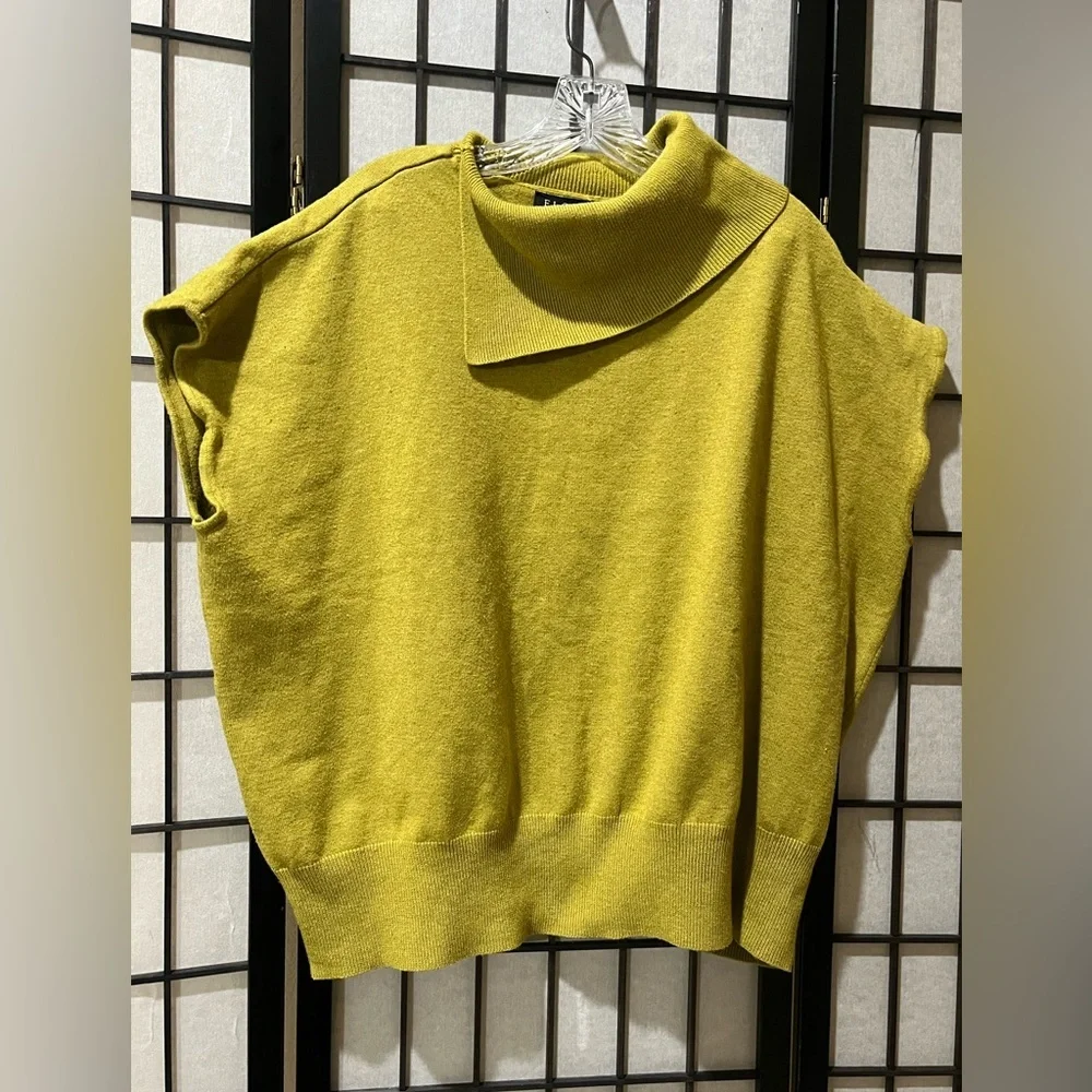 ELOQUII Bright Chartreuse Knit Poncho Sweater WOMEN SIZE 18/20